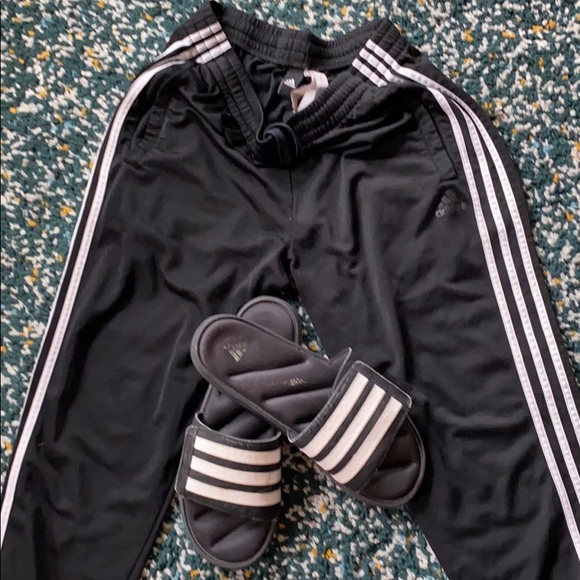 Addidas Track Pants and Slides - Picture 4 of 4